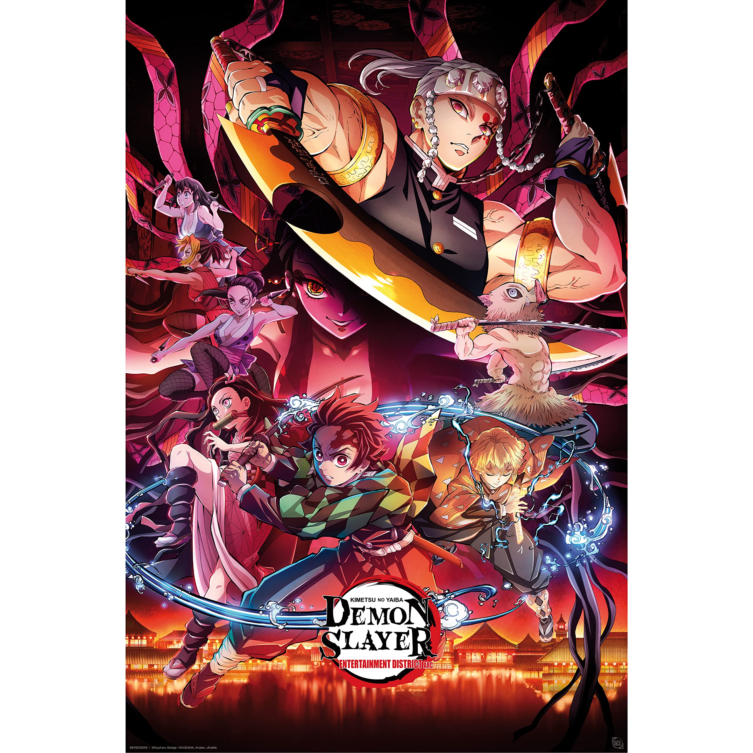 Demon Slayer Entertainment District Poster meerkleurig Papier
